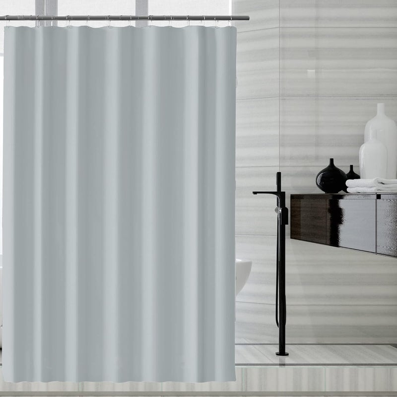 LLSCL Grey Fabric Shower Curtain Liner with Bottom Counterweight, Waterproof Hotel Quality, 72 x 72 Machine Washable - Image 1